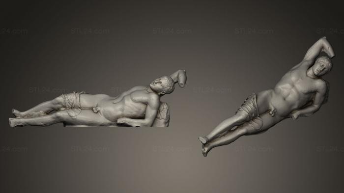 Statues antique and historical (Lying Niobid, STKA_0905) 3D models for cnc